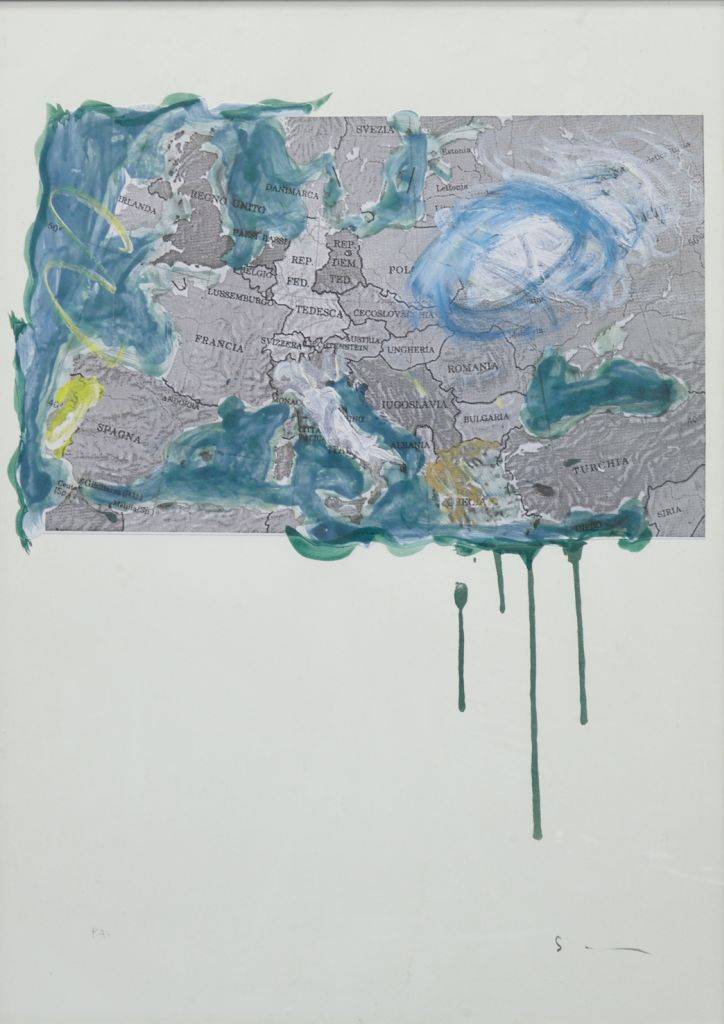 Cartina europea - Mario Schifano